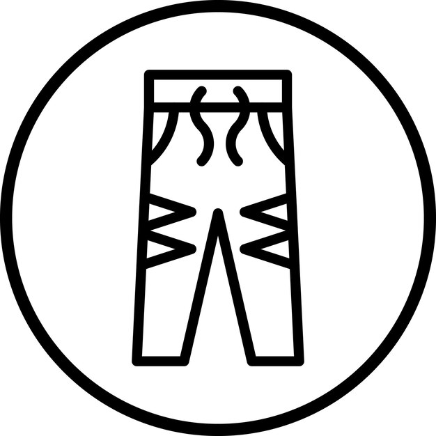 Diseño vectorial de pantalones Estilo de icono