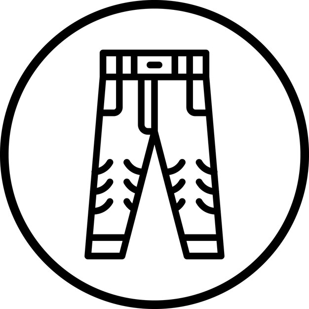 Diseño vectorial de pantalones Estilo de icono