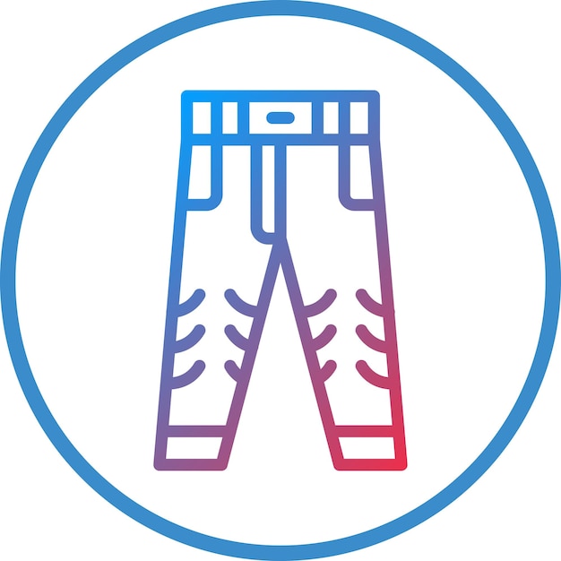 Diseño vectorial de pantalones Estilo de icono