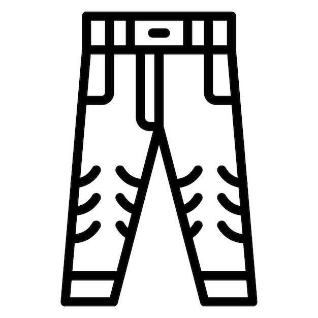 Diseño vectorial de pantalones Estilo de icono