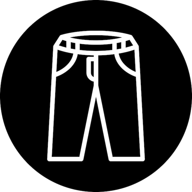 Diseño vectorial de pantalones Estilo de icono