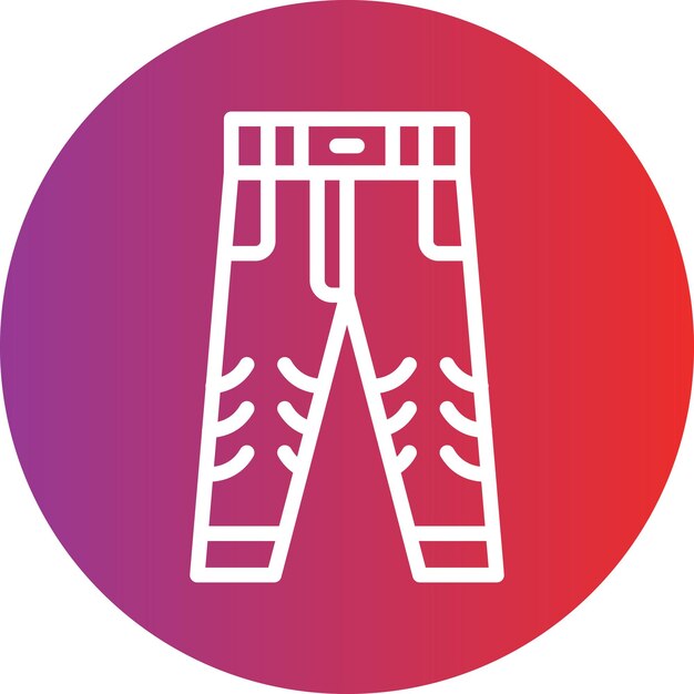 Diseño vectorial de pantalones Estilo de icono
