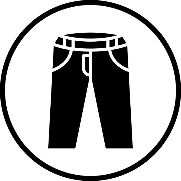 Diseño vectorial de pantalones Estilo de icono