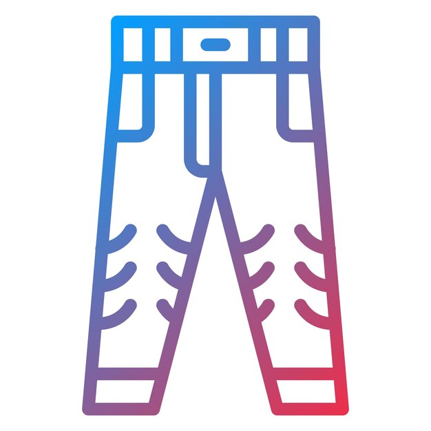 Diseño vectorial de pantalones Estilo de icono