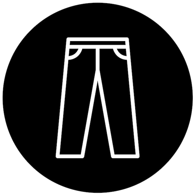 Diseño vectorial de pantalones Estilo de icono