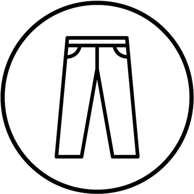 Diseño vectorial de pantalones Estilo de icono