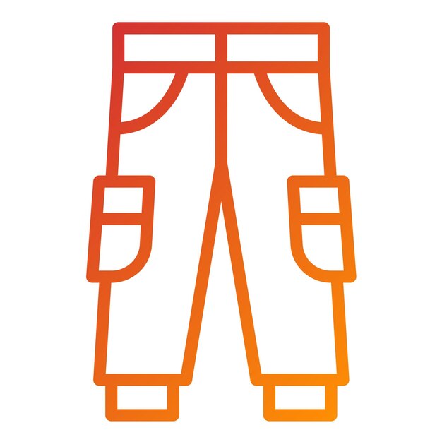 Diseño vectorial de pantalones Estilo de icono
