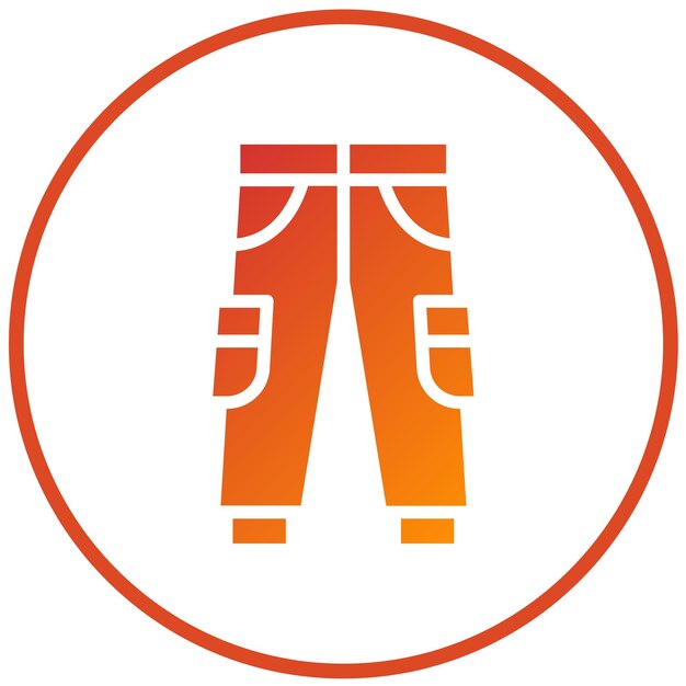 Diseño vectorial de pantalones Estilo de icono