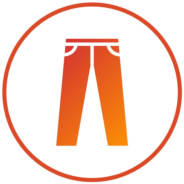 Diseño vectorial de pantalones Estilo de icono