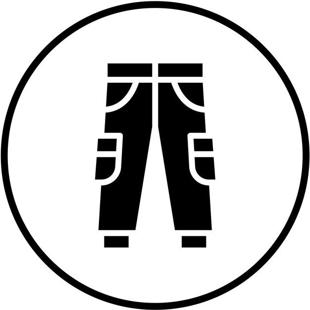 Diseño vectorial de pantalones Estilo de icono