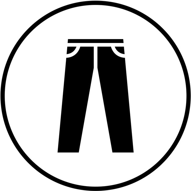 Diseño vectorial de pantalones Estilo de icono
