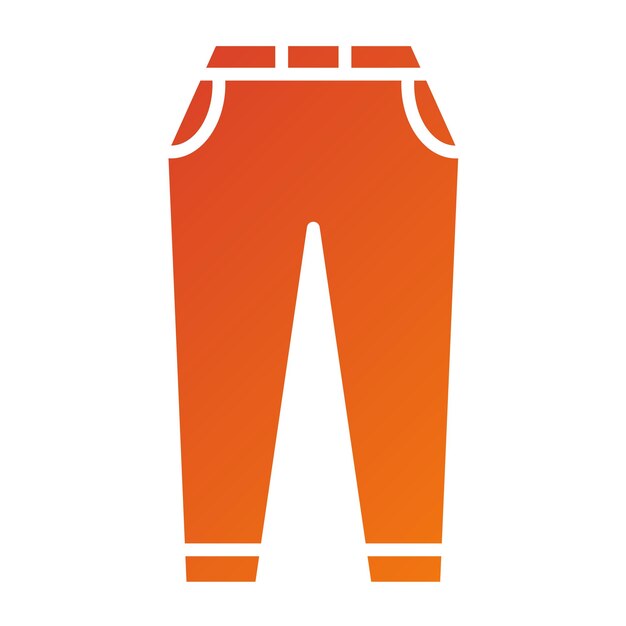 Diseño vectorial de pantalones Estilo de icono