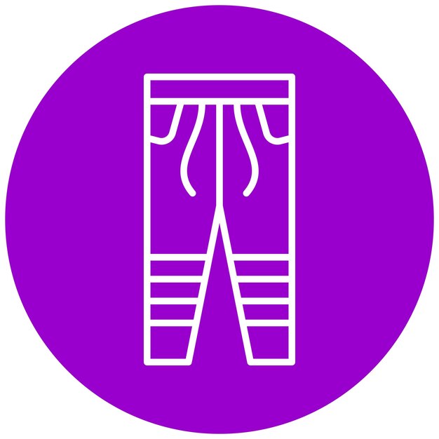 Diseño vectorial de pantalones Estilo de icono