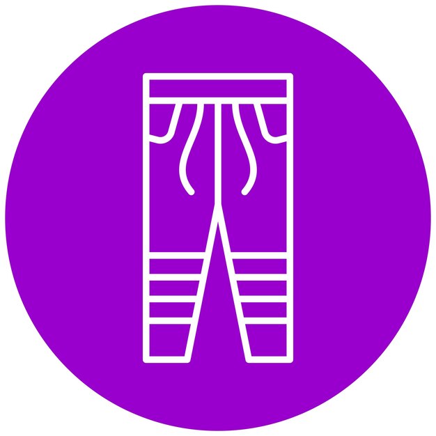 Diseño vectorial de pantalones Estilo de icono