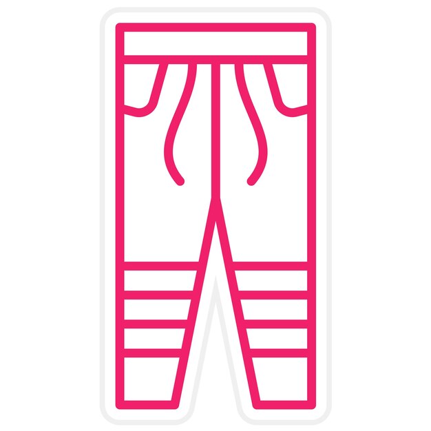 Diseño vectorial de pantalones Estilo de icono