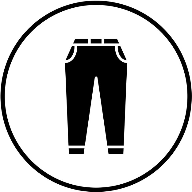 Diseño vectorial de pantalones Estilo de icono