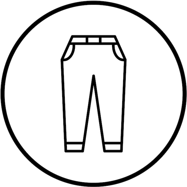 Diseño vectorial de pantalones Estilo de icono
