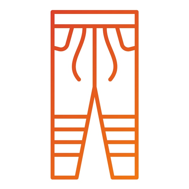 Diseño vectorial de pantalones Estilo de icono