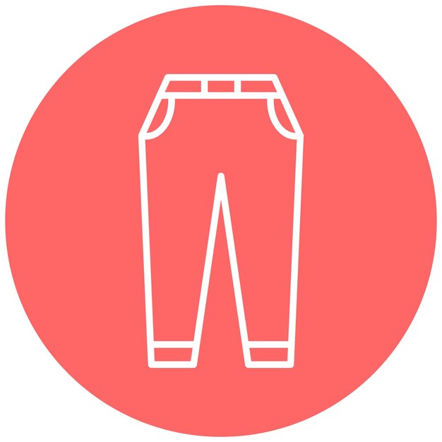 Diseño vectorial de pantalones Estilo de icono