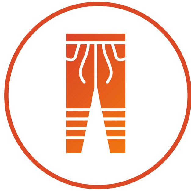 Diseño vectorial de pantalones Estilo de icono