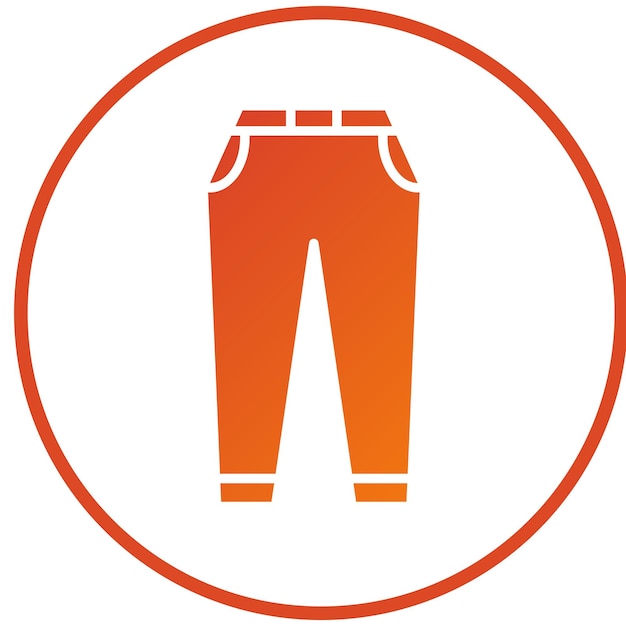 Diseño vectorial de pantalones Estilo de icono