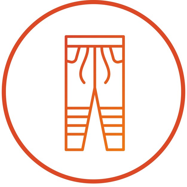 Diseño vectorial de pantalones Estilo de icono