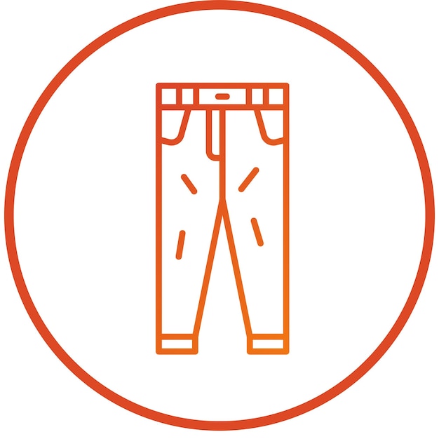Diseño vectorial de pantalones Estilo de icono