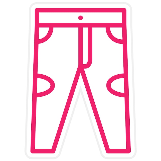 Diseño vectorial de pantalones de golf estilo icono