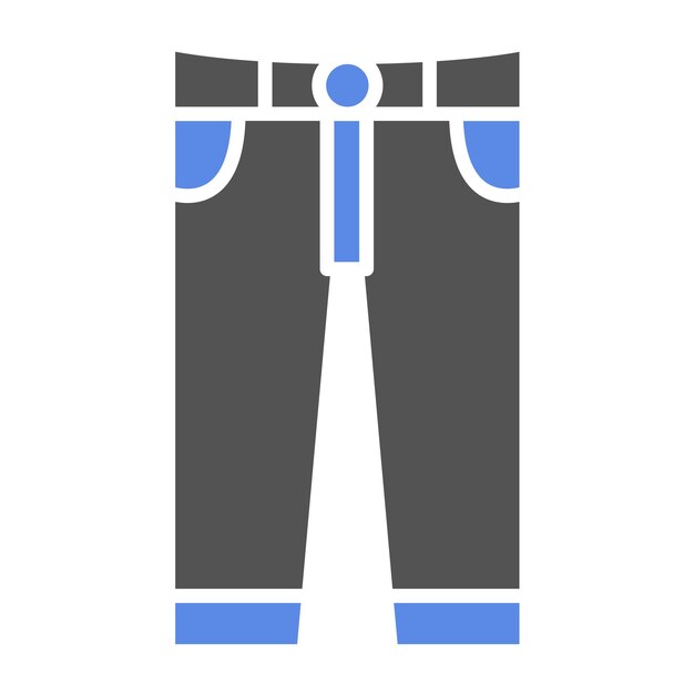 Diseño vectorial de pantalones para hombres Estilo de icono