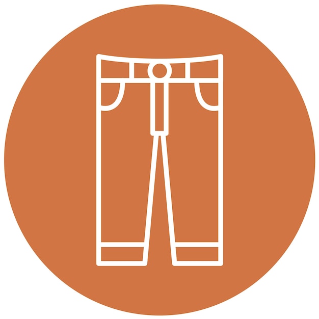 Diseño vectorial de pantalones para hombres Estilo de icono