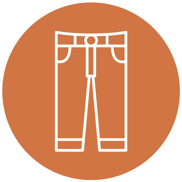 Diseño vectorial de pantalones para hombres Estilo de icono