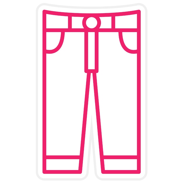 Diseño vectorial de pantalones para hombres Estilo de icono