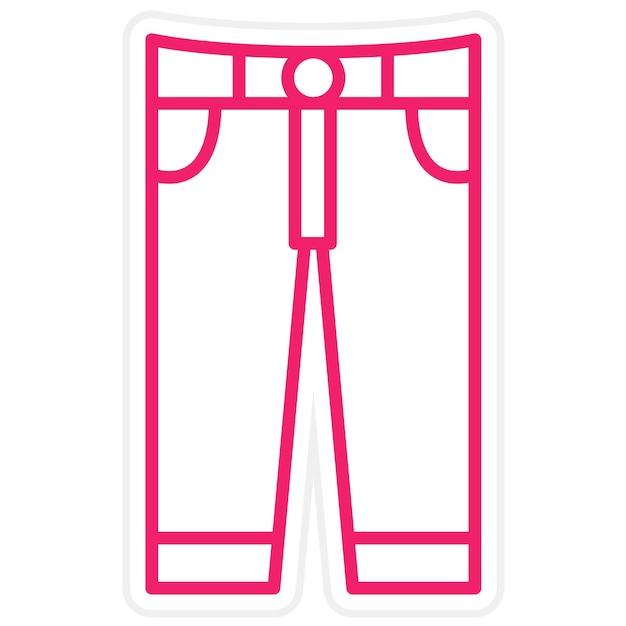 Vector diseño vectorial de pantalones para hombres estilo de icono