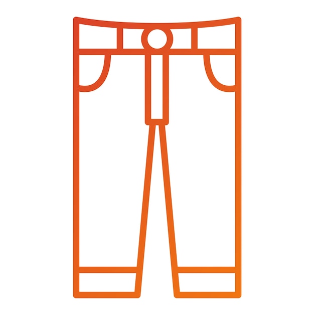 Diseño vectorial de pantalones para hombres Estilo de icono