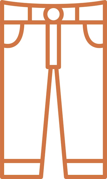 Diseño vectorial de pantalones para hombres Estilo de icono