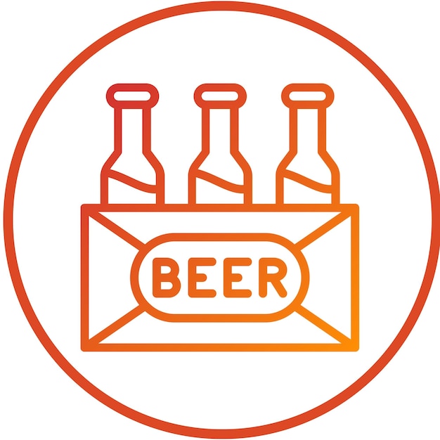 Vector diseño vectorial del paquete de icon style de las cervezas