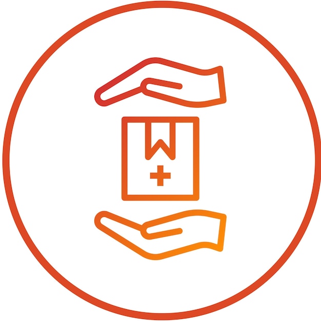 Diseño vectorial de paquetes de cuidado físico Estilo de icono