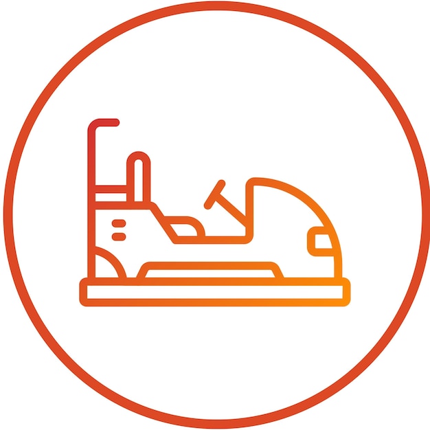 Diseño vectorial del parachoques de automóviles Estilo de icono