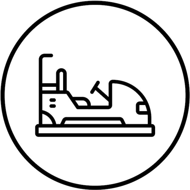 Diseño vectorial del parachoques de automóviles Estilo de icono