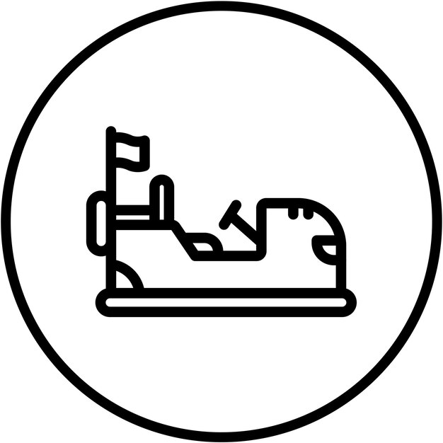 Diseño vectorial del parachoques de automóviles Estilo de icono