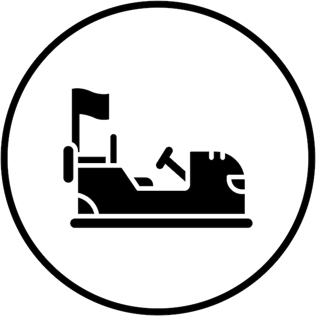 Diseño vectorial del parachoques de automóviles Estilo de icono