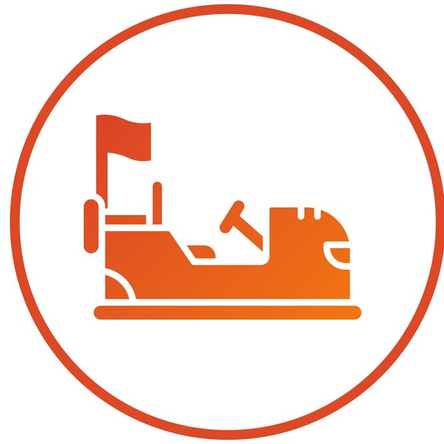 Diseño vectorial del parachoques de automóviles Estilo de icono