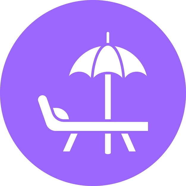Diseño vectorial de paraguas de playa Estilo de icono