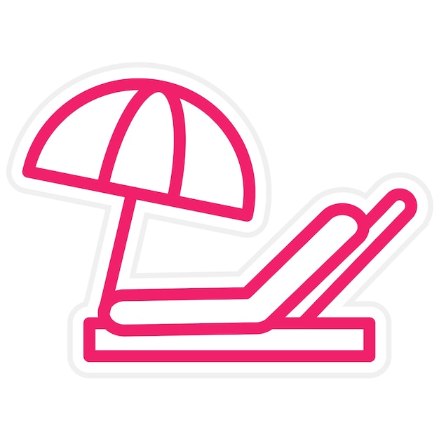 Diseño vectorial de paraguas de playa Estilo de icono