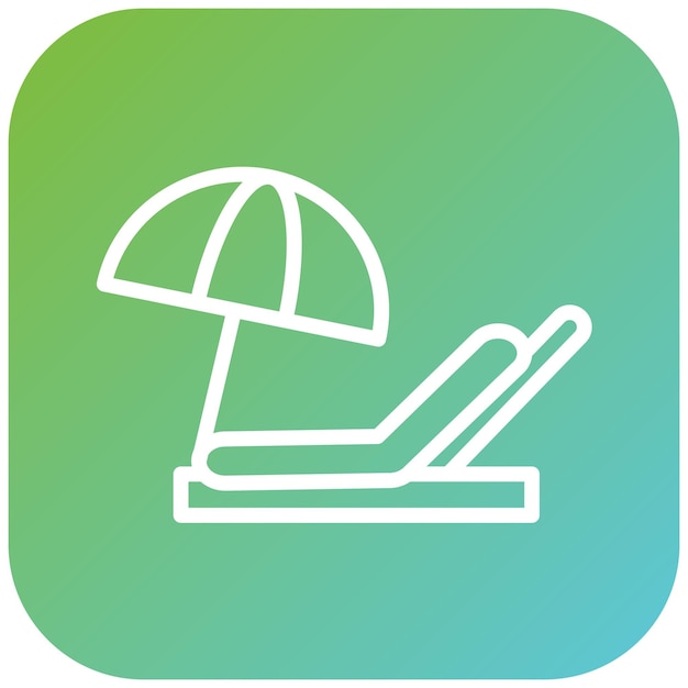 Diseño vectorial de paraguas de playa Estilo de icono