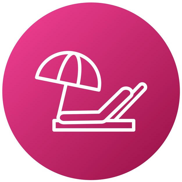 Diseño vectorial de paraguas de playa Estilo de icono