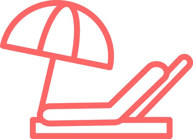 Diseño vectorial de paraguas de playa Estilo de icono