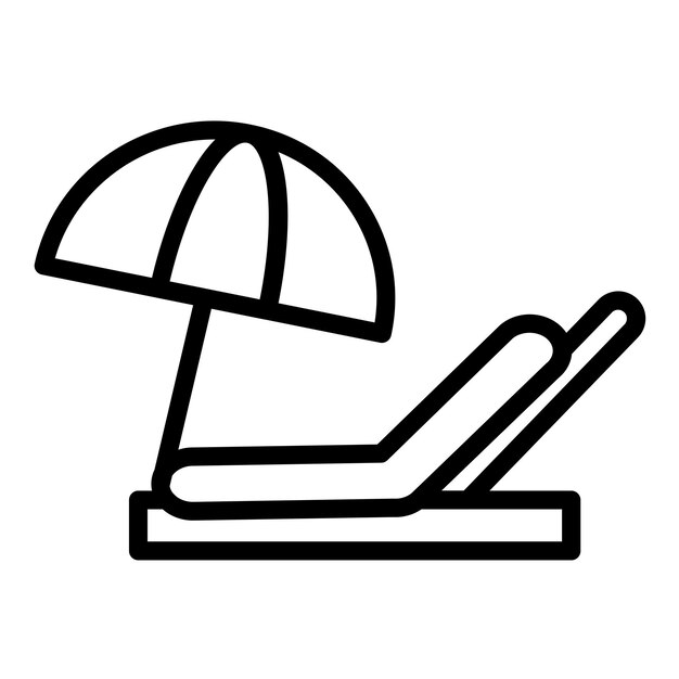 Diseño vectorial de paraguas de playa Estilo de icono