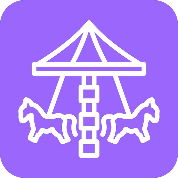 Diseño vectorial Parque de atracciones Estilo de icono