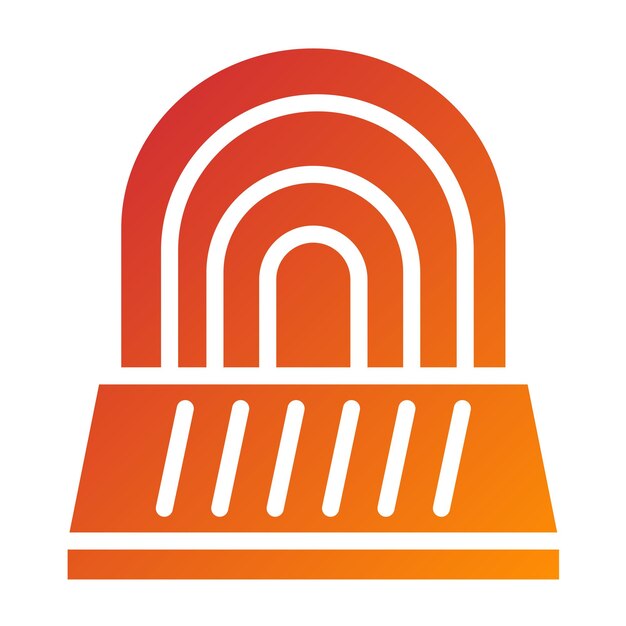 Diseño vectorial del parque Concertshell Estilo de icono